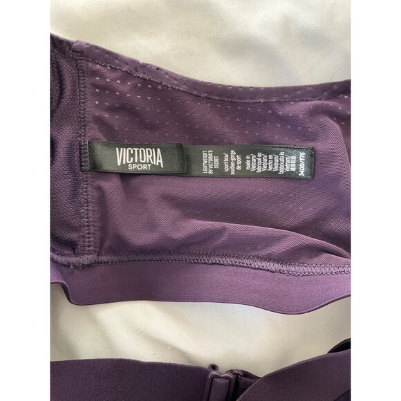 Victoria's Secret SPORT Lightweight Mesh Workout Sports Bra 34DD Dark Plum - Picture 6 of 6